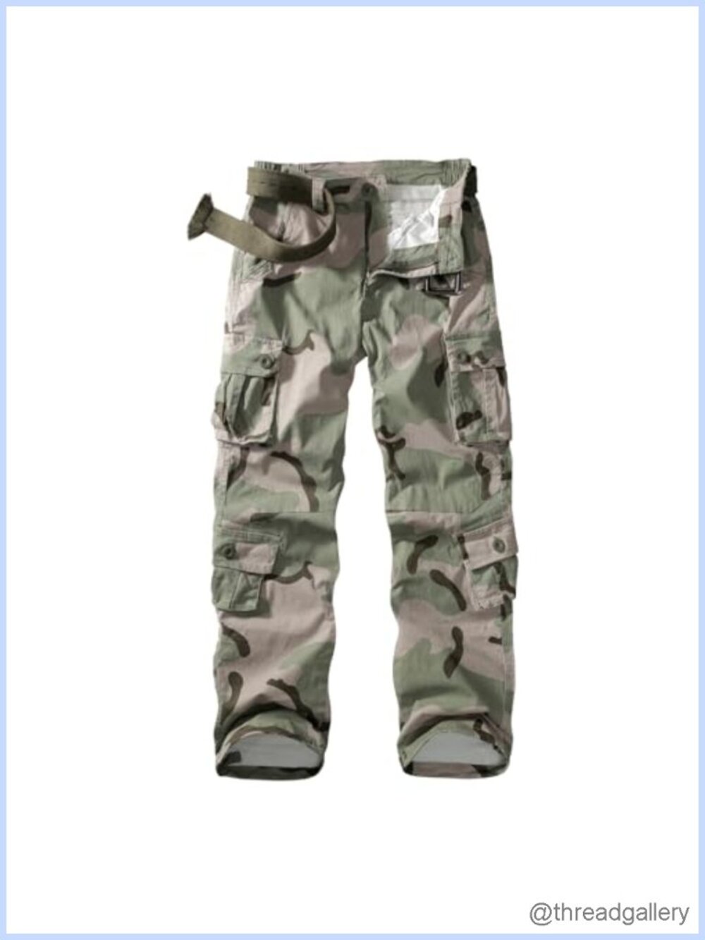 Women's Cotton Cargo Combat Work Hiking Pants Adjustable Waist 9 Pockets - Picture 1 of 5